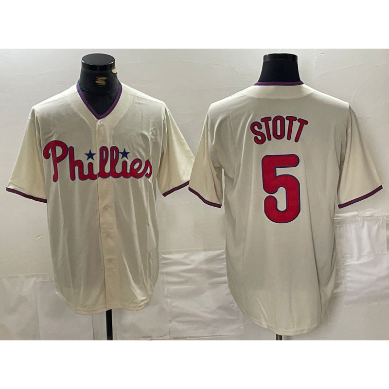Philadelphia Phillies #5 Bryson Stott Cream KLUNKIM Cool Base Jersey