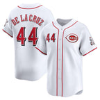 Cincinnati Reds #44 Elly De La Cruz White KLUNKIM Home Limited Player Jersey