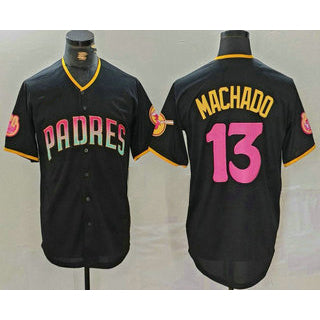 San Diego Padres #13 Manny Machado Black KLUNKIM 20th Anniversary Cool Base Stitched Jersey
