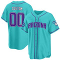 Custom Arizona Diamondbacks 2024 Teal Purple Jersey - All Stitched-Teal KLUNKIM