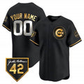 Custom Chicago Cubs 2024 Jackie Robinson Patch Vapor Premier Limited Jersey V2 - All Stitched-Black KLUNKIM
