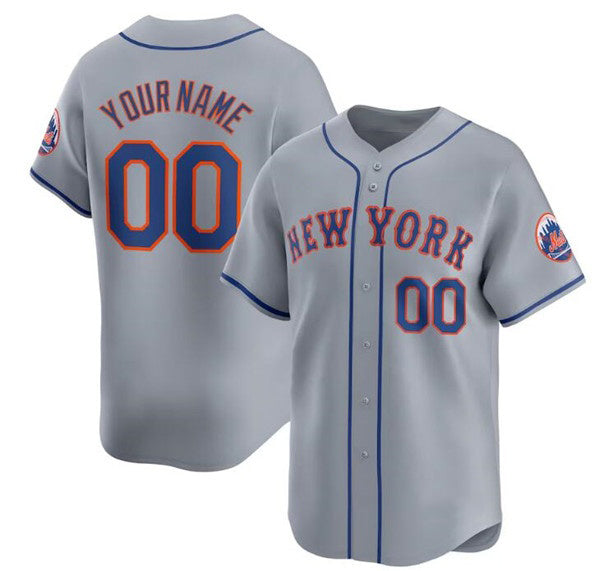 Cutsom New York Mets Active Player 2024 Gray KLUNKIM Away Limited Stitched Jersey