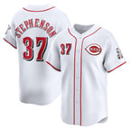 Cincinnati Reds #37 Tyler Stephenson White KLUNKIM Home Limited Player Jersey