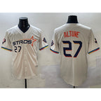 Houston Astros #27 Jose Altuve Cream KLUNKIM 2025 City Connect With Texas Patch Limited Stitched Jersey