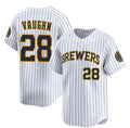 Milwaukee Brewers #28 Andrew Vaughn White KLUNKIM Alternate Limited Stitched Jersey