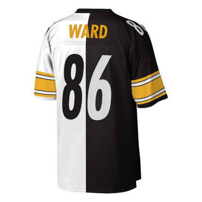 P.Steelers #86 Hines Ward White/Black Mitchell & Ness Replica Limited Split Stitched American Football Jerseys