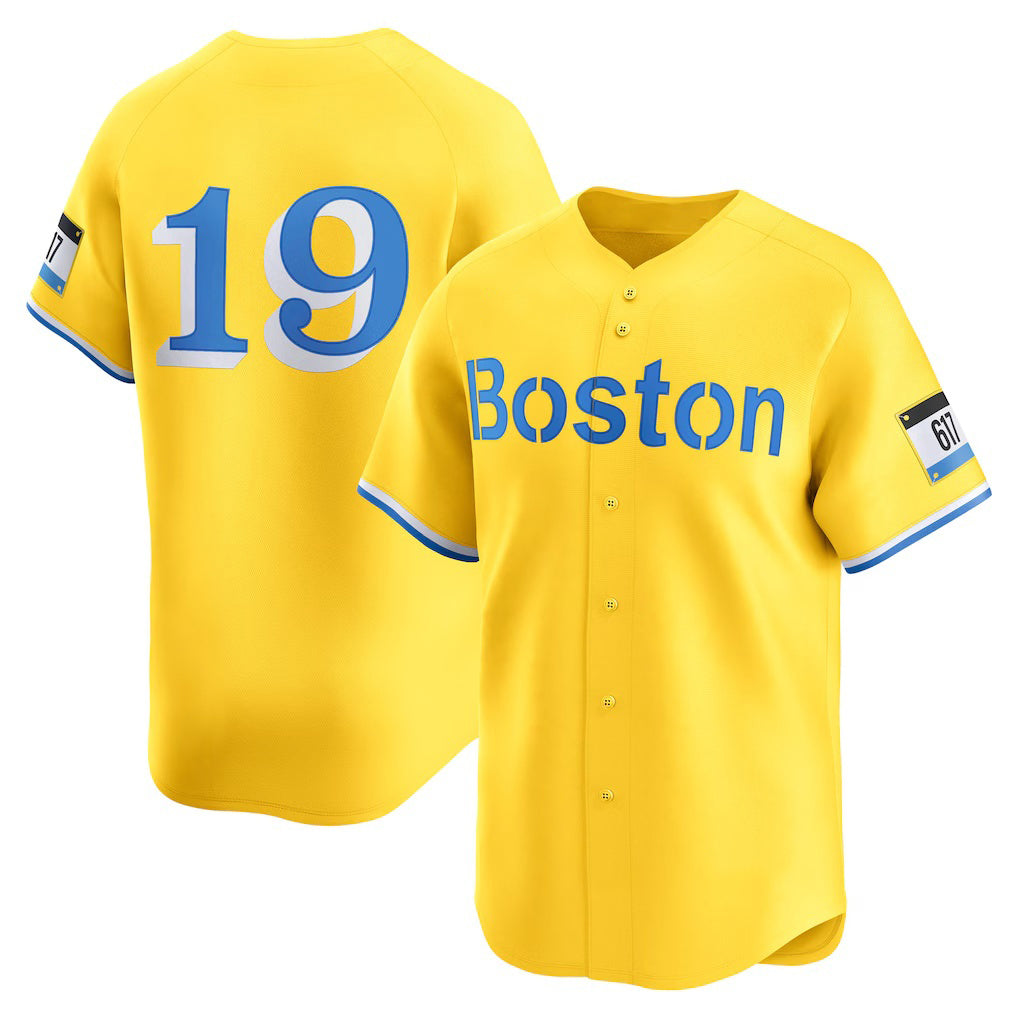 Boston Red Sox #19 Roman Anthony Gold KLUNKIM City Connect Limited Jersey