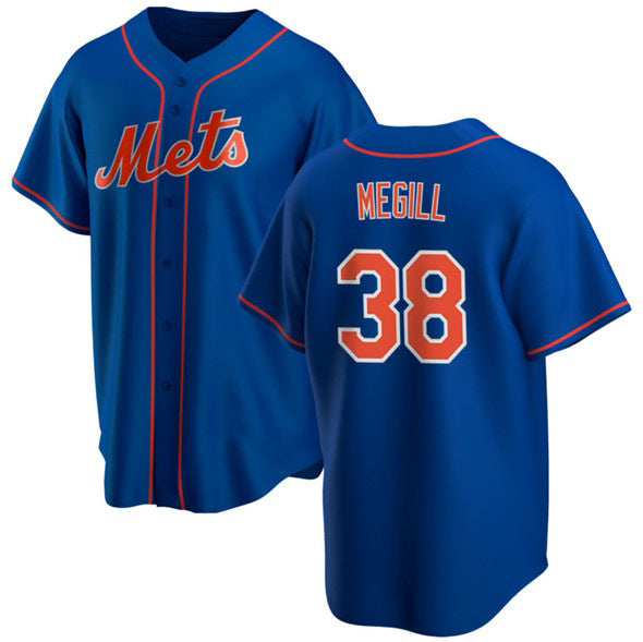New York Mets #38 Tylor Megill Royal KLUNKIM Cool Base Stitched Jersey