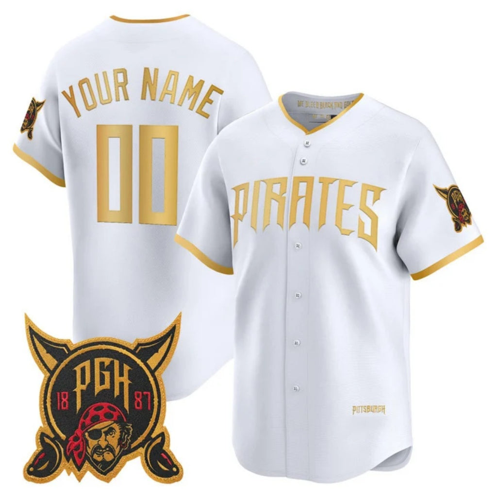 Custom Pittsburgh Pirates White KLUNKIM 2026 City Connect Stadium Stitched Jersey