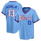 Atlanta Braves #13 Ronald Acuna Jr Powder Blue KLUNKIM 2026 City Connect Stadium Jersey