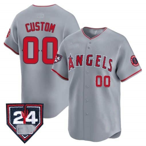 Custom Los Angeles Angels 2024 Spring Training Patch Vapor Premier Limited Jersey ¨C Gray KLUNKIM