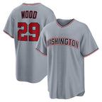 Washington Nationals #29 James Wood Gray KLUNKIM Road Replica Jersey
