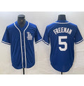 Los Angeles Dodgers #5 Freddie Freeman Blue KLUNKIM Cool Base Stitched Jersey