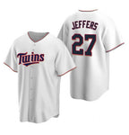 Minnesota Twins #27 Ryan Jeffers White KLUNKIM Cool Base Stitched Jersey