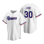 Texas Rangers #30 Nathaniel Lowe White KLUNKIM Cool Base Stitched Jersey
