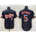 Los Angeles Dodgers #5 Freddie Freeman Black KLUNKIM Mexico Cool Base Stitched Jersey