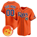 Custom Tampa Bay Rays x Dragon Ball Orange KLUNKIM Vapor Premier Limited Jersey - All Stitched