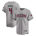 Arizona Diamondbacks #4 Ketel Marte Player Gray KLUNKIM Road Limited Home Game Stitched Jerseys