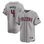 Arizona Diamondbacks #4 Ketel Marte Player Gray KLUNKIM Road Limited Home Game Stitched Jerseys