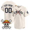 Custom New York Yankees x One Piece Cream KLUNKIM Vapor Premier Limited Jersey - Stitched