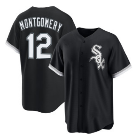 Chicago White Sox #12 Colson Montgomery Black KLUNKIM Cool Base Stitched Jersey