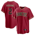 Arizona Diamondbacks #2 Geraldo Perdomo Player Red KLUNKIM Home Game Stitched Jerseys
