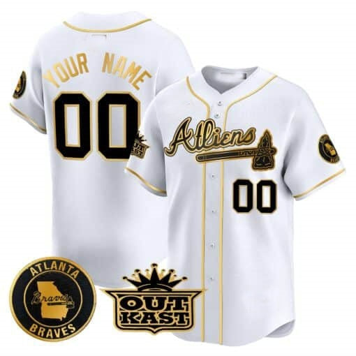 Custom Atlanta Braves Atliens Vapor Premier Limited Jersey ¨C White KLUNKIM