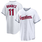 Cleveland Guardians #11 Jos¨¦ Ram¨ªrez White KLUNKIM Replica Player Jersey
