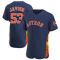 Houston Astros #53 Cristian Javier Player Navy KLUNKIM Home Limited Stitched Jerseys