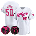 Los Angeles Dodgers #50 Mookie Betts White KLUNKIM 2026 Mother¡¯s Day Vapor Premier Limited Stitched Jersey