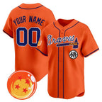 Custom Atlanta Braves x Dragon Ball Orange KLUNKIM Vapor Premier Limited Jersey - All Stitched