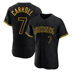 Arizona Diamondbacks #7 Corbin Carroll Player Black KLUNKIM Snake Skin City Limited Elite Home Game Stitched Jerseys