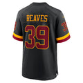 W.Commanders #39 Jeremy Reaves Black KLUNKIM Hail Raiser Alternate Game Jersey