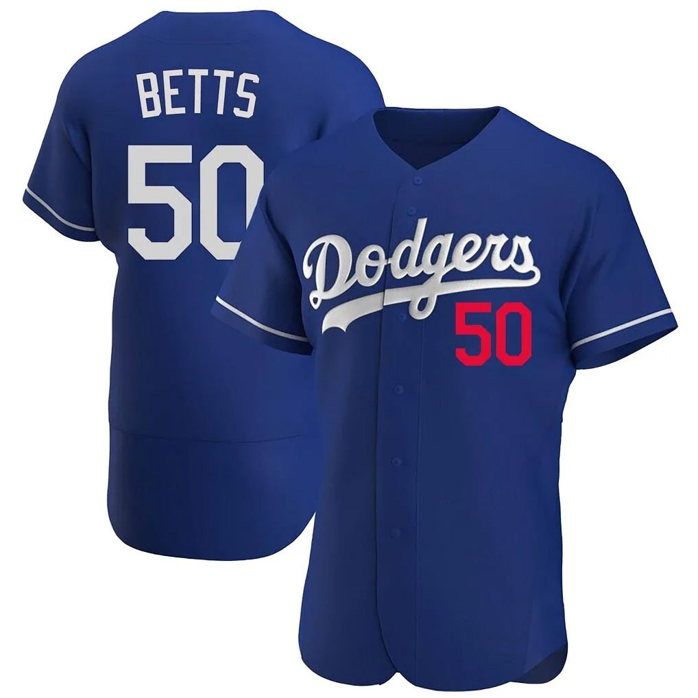 Los Angeles Dodgers #50 Mookie Betts Player Royal KLUNKIM Limited Elite Home Stitched Jerseys