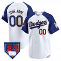 Custom Los Angeles Dodgers 2024 Spring Training Patch Vapor Premier Limited Jersey ¨C White 2 KLUNKIM