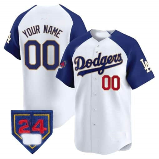 Custom Los Angeles Dodgers 2024 Spring Training Patch Vapor Premier Limited Jersey ¨C White 2 KLUNKIM