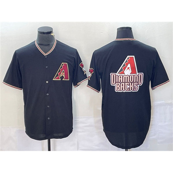 Arizona Diamondbacks Black KLUNKIM Team Big Logo Cool Base Stitched Jerseys