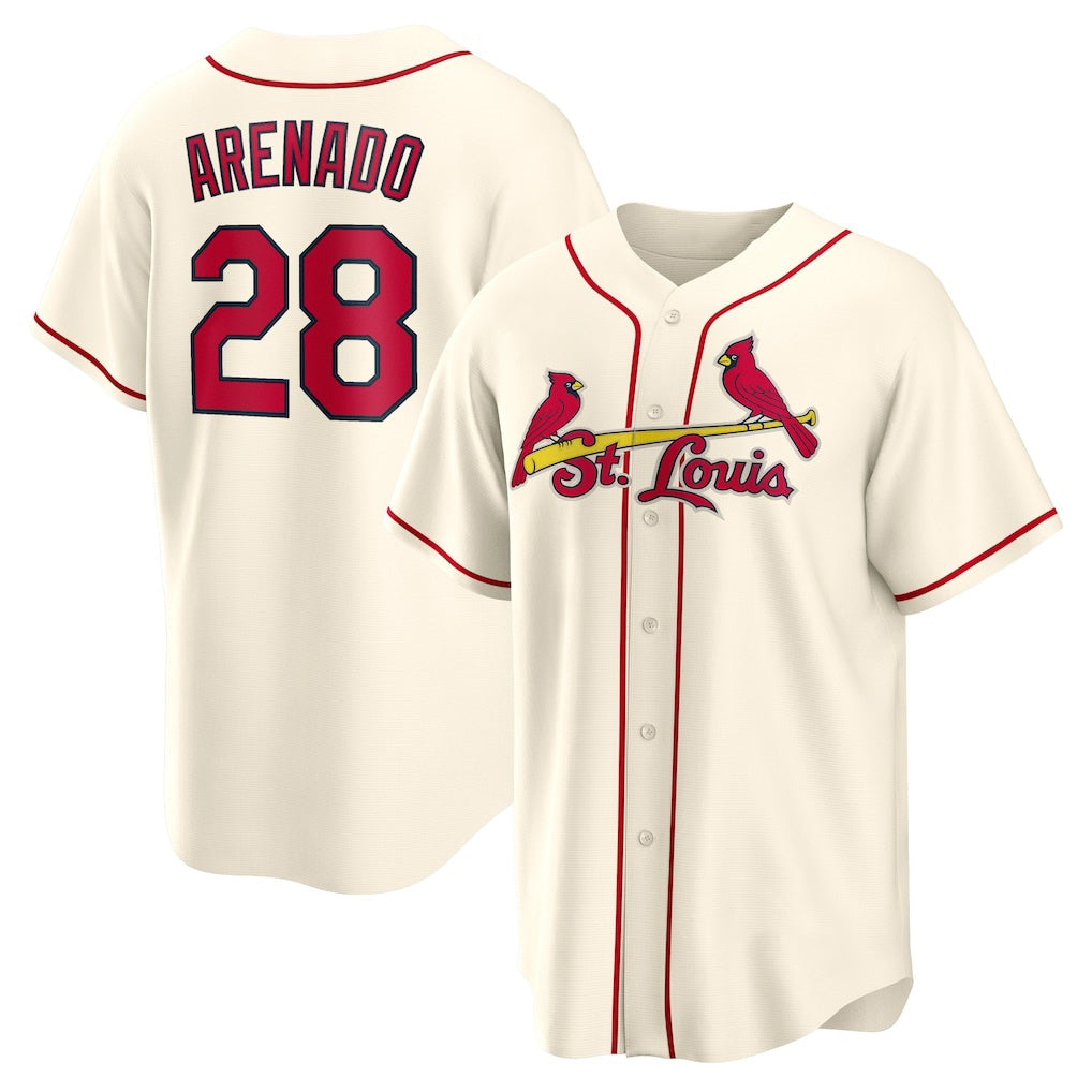 St. Louis Cardinals #28 Nolan Arenado Cream KLUNKIM Alternate 2 Replica Jersey