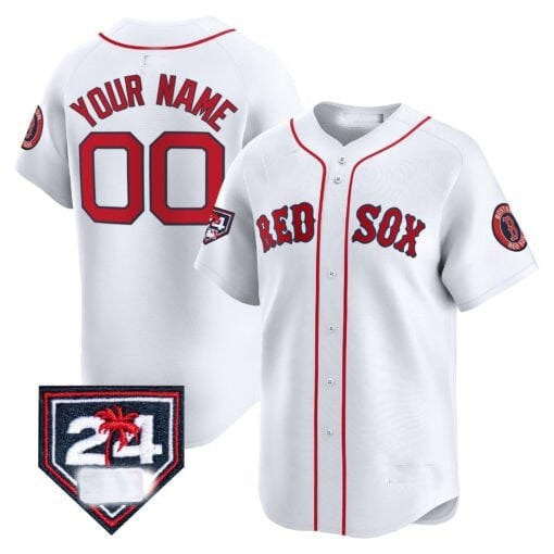 Custom Boston Red Sox 2024 Spring Training Patch Vapor Premier Limited Jersey ¨C White KLUNKIM