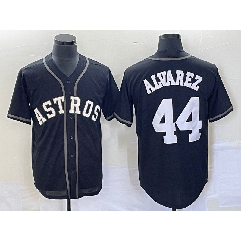 Houston Astros #44 Yordan Alvarez Black KLUNKIM Cool Base Stitched Jersey