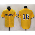 Boston Red Sox #16 Jarren Duran Gold KLUNKIM City Connect Stitched Jersey