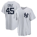 New York Yankees #45 Gerrit Cole White KLUNKIM Home Replica Player Name Jersey 2