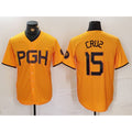 Pittsburgh Pirates #15 Oneil Cruz Yellow KLUNKIM 2023 City Connect Stitched Jersey 2