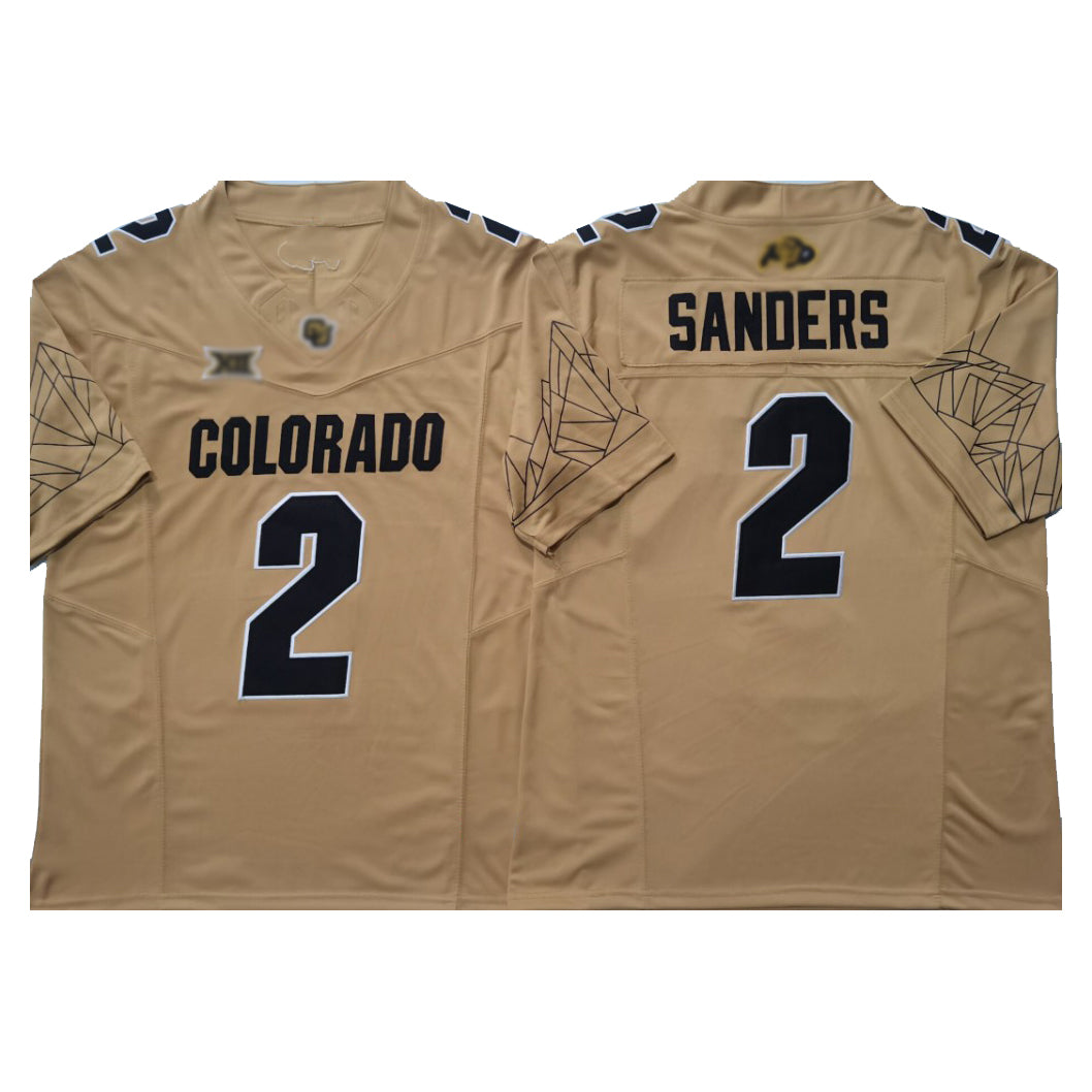 C.Buffalo #2 Shedeur Sanders Gold 2024 F.US.E Vapor Limited Stitched Football College Jersey