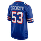 B.Bills #53 Lloyd Cushenberry III Royal KLUNKIM Team Game Jersey