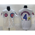 Chicago Cubs #4 Pete Crow-Armstrong White KLUNKIM 2025 Tokyo Series Limited Stitched Jersey