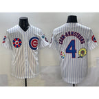 Chicago Cubs #4 Pete Crow-Armstrong White KLUNKIM 2025 Tokyo Series Limited Stitched Jersey