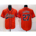 Houston Astros #27 Jose Altuve Orange KLUNKIM With Patch Cool Base Stitched Jersey