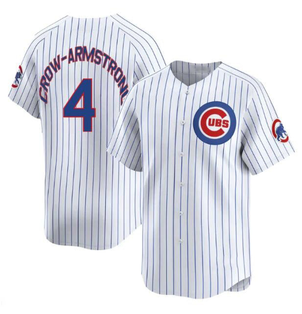 Chicago Cubs #4 Pete Crow-Armstrong White KLUNKIM Home Limited Stitched Jersey
