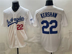 Los Angeles Dodgers #22 Clayton Kershaw White KLUNKIM Alternate Stadium Stitched Jersey